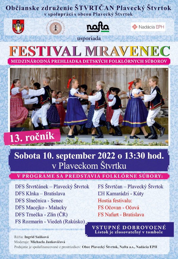Festival Mravenec Plavecký Štvrtok 13. ročník